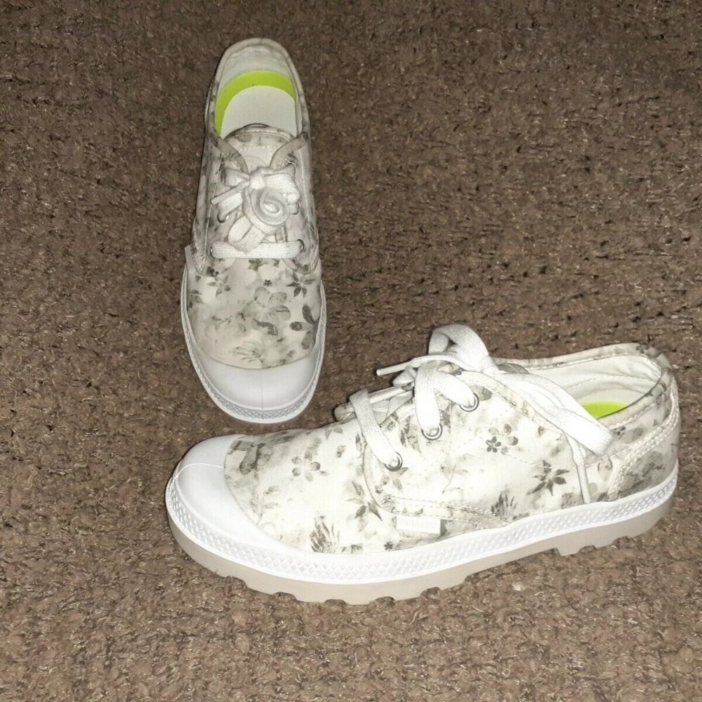 PALLADIUM-Pampa Oxford LP Moonbeam Floral Sneakers-Size 8.5-NWOB